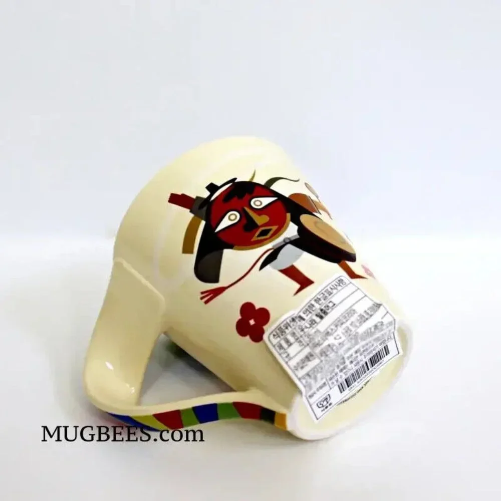 Starbucks Korea Heritage Collection Twirl Handle Ceramic Coffee Cup Mug